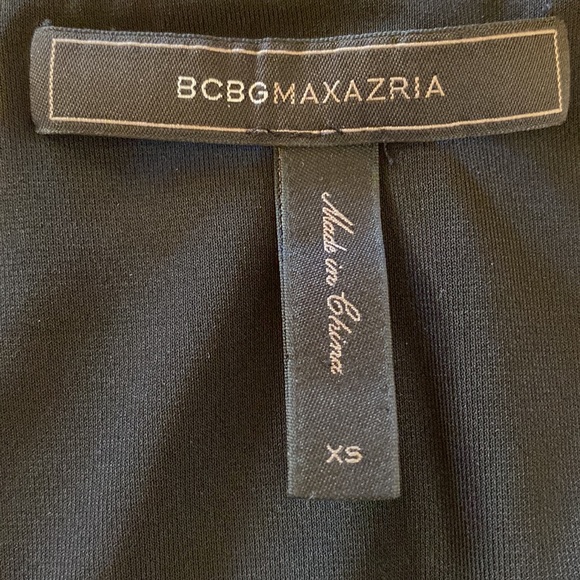 BCBGMAXAZRIA Laudy v-neck midi dress with black and white florals size XS - Picture 11 of 14